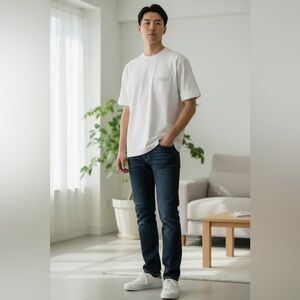 Fendi Roma White‎ Logo Pocket T-Shirt XS 100% Cotton Authentic Italy